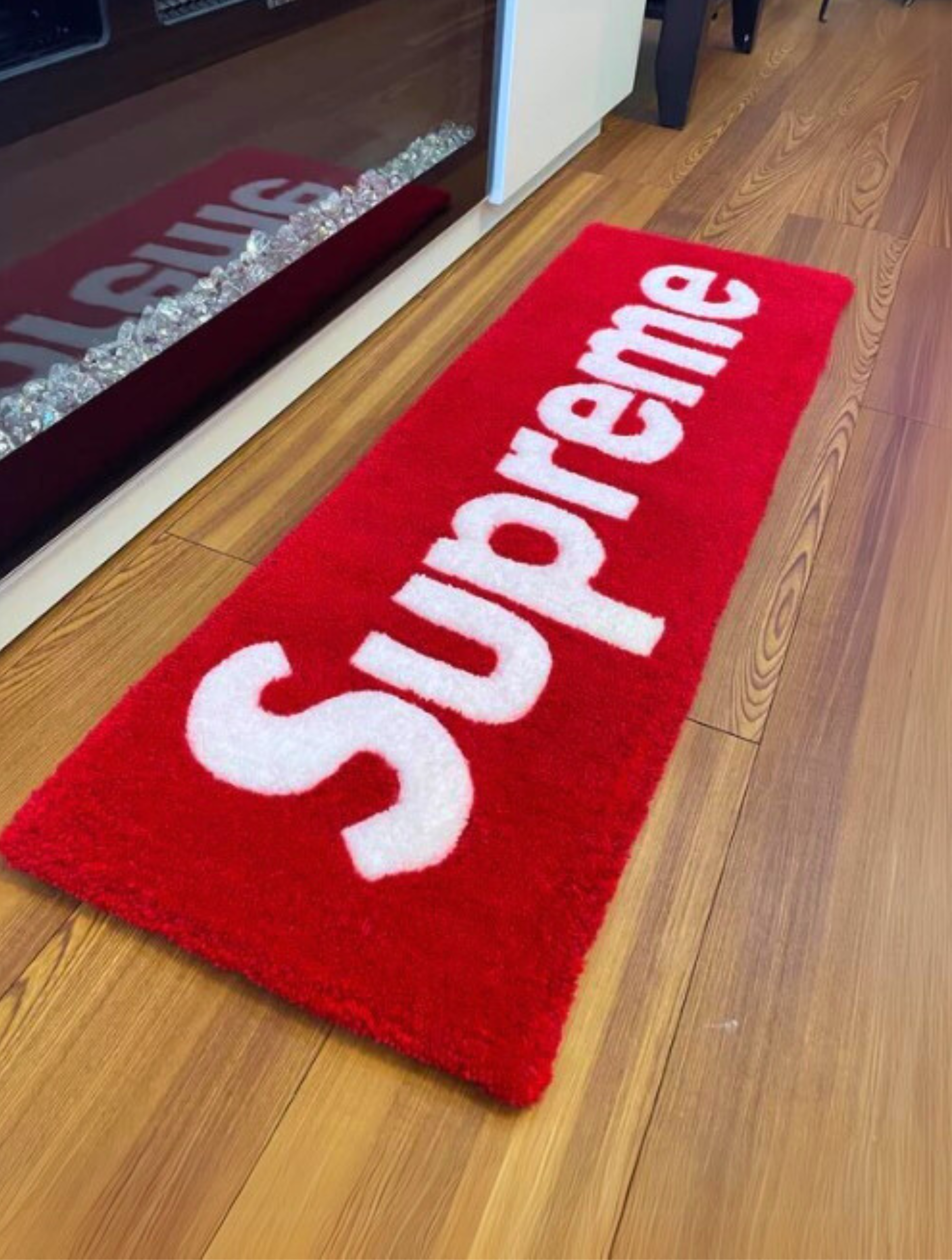 Supreme Rug Red & Black Box Logo | Hypebeast Runner Rug for