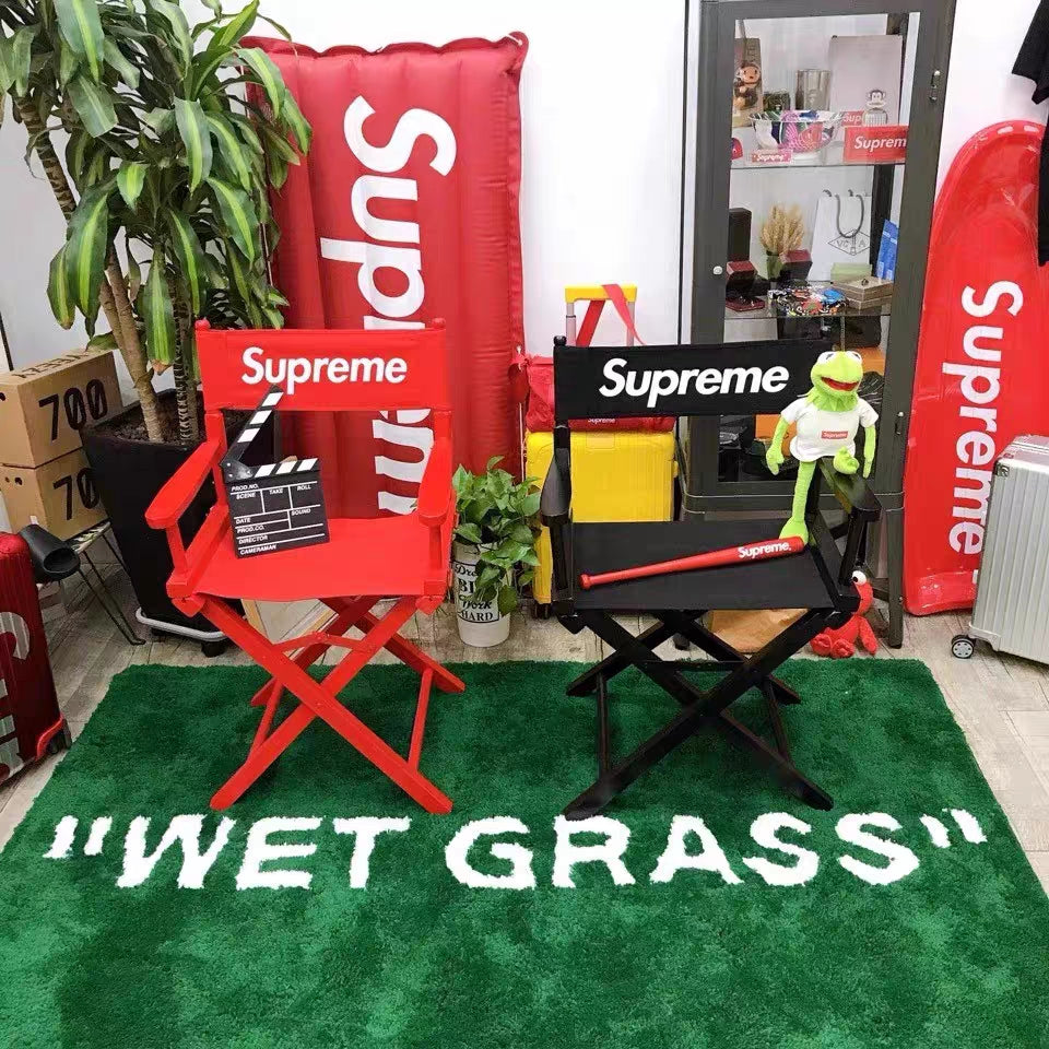 Wet Grass Streetwear Tufted Rug - Off White Inspired Hypebeast Room Decor