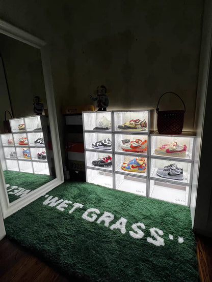 Wet Grass Streetwear Tufted Rug - Off White Inspired Hypebeast Room Decor