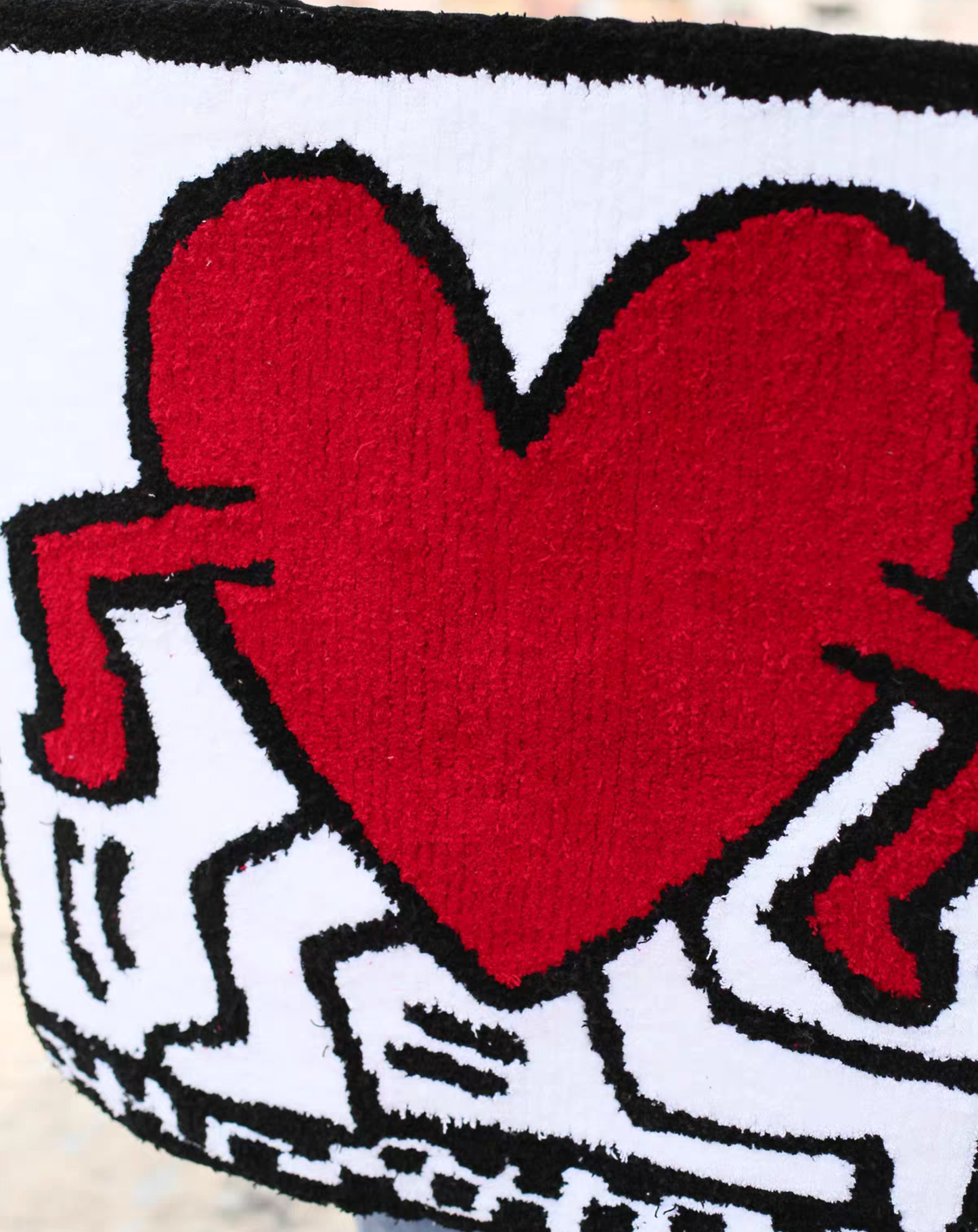 Walking Heart Tufted Rug