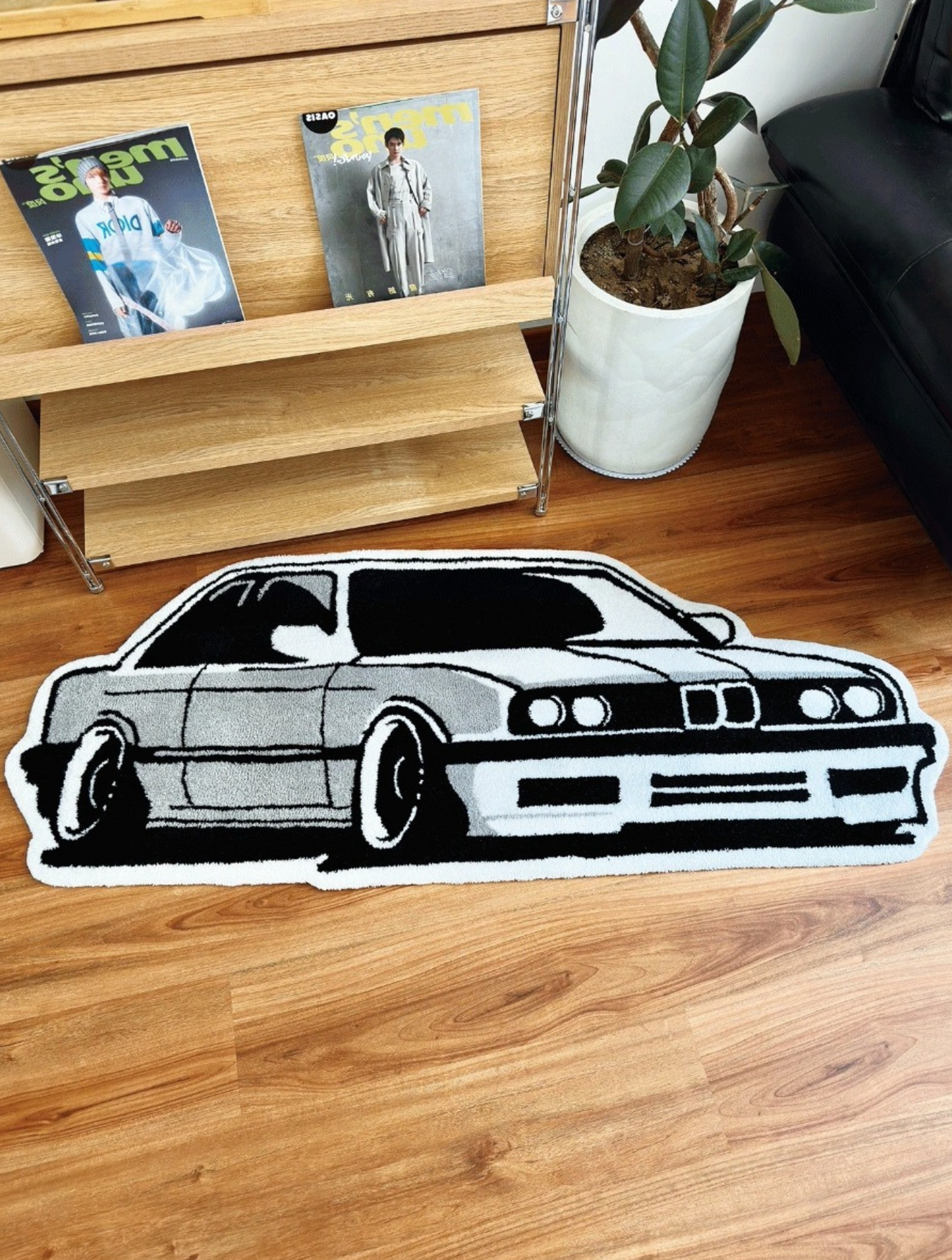 BMW Rug Vintage Car Tufted Rug Hypebeast Room Decor