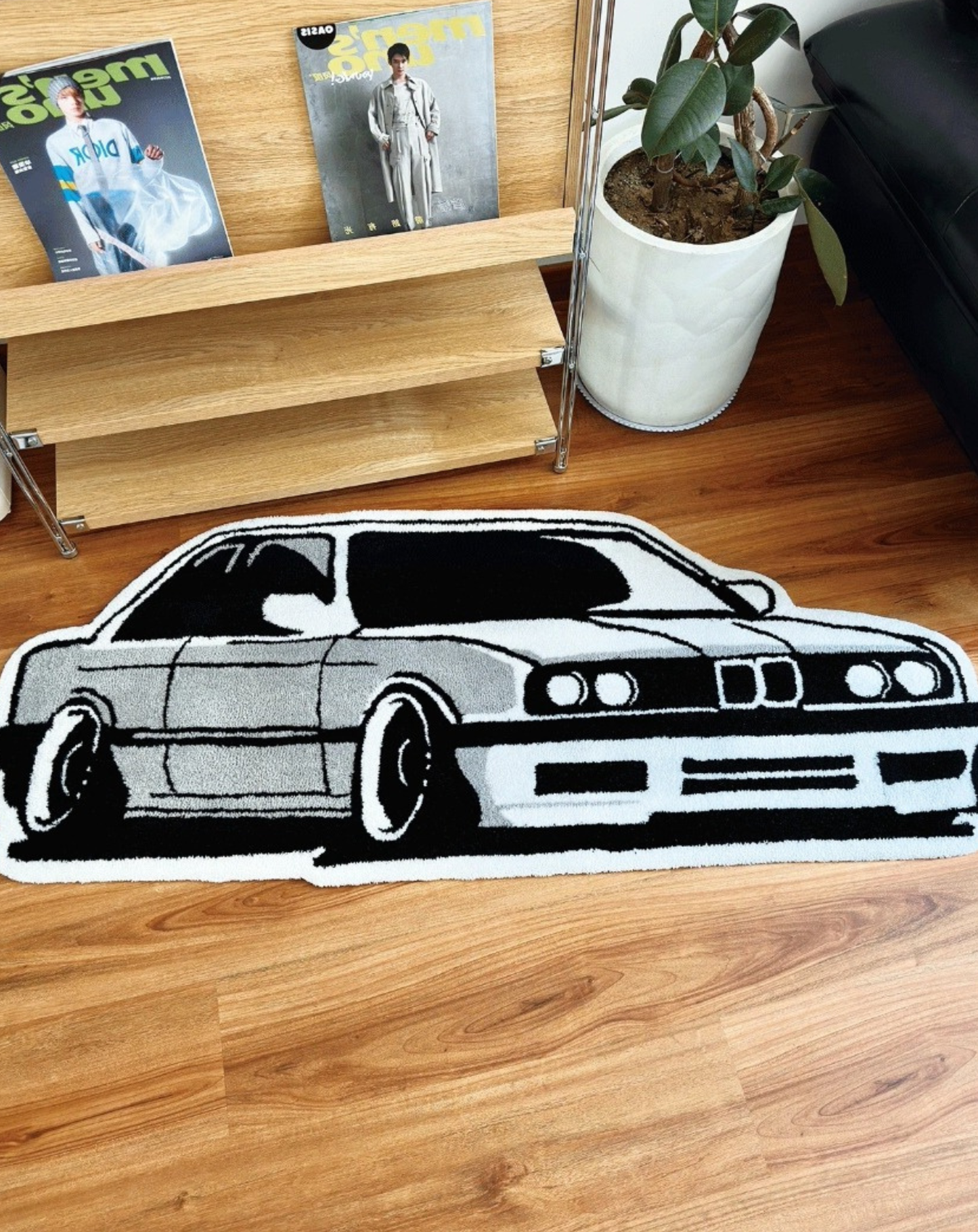 BMW Rug Vintage Car Tufted Rug Hypebeast Room Decor