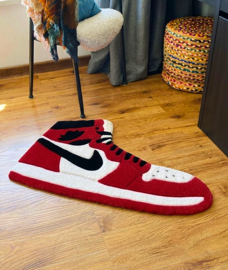 Red High Top Sneaker Rug