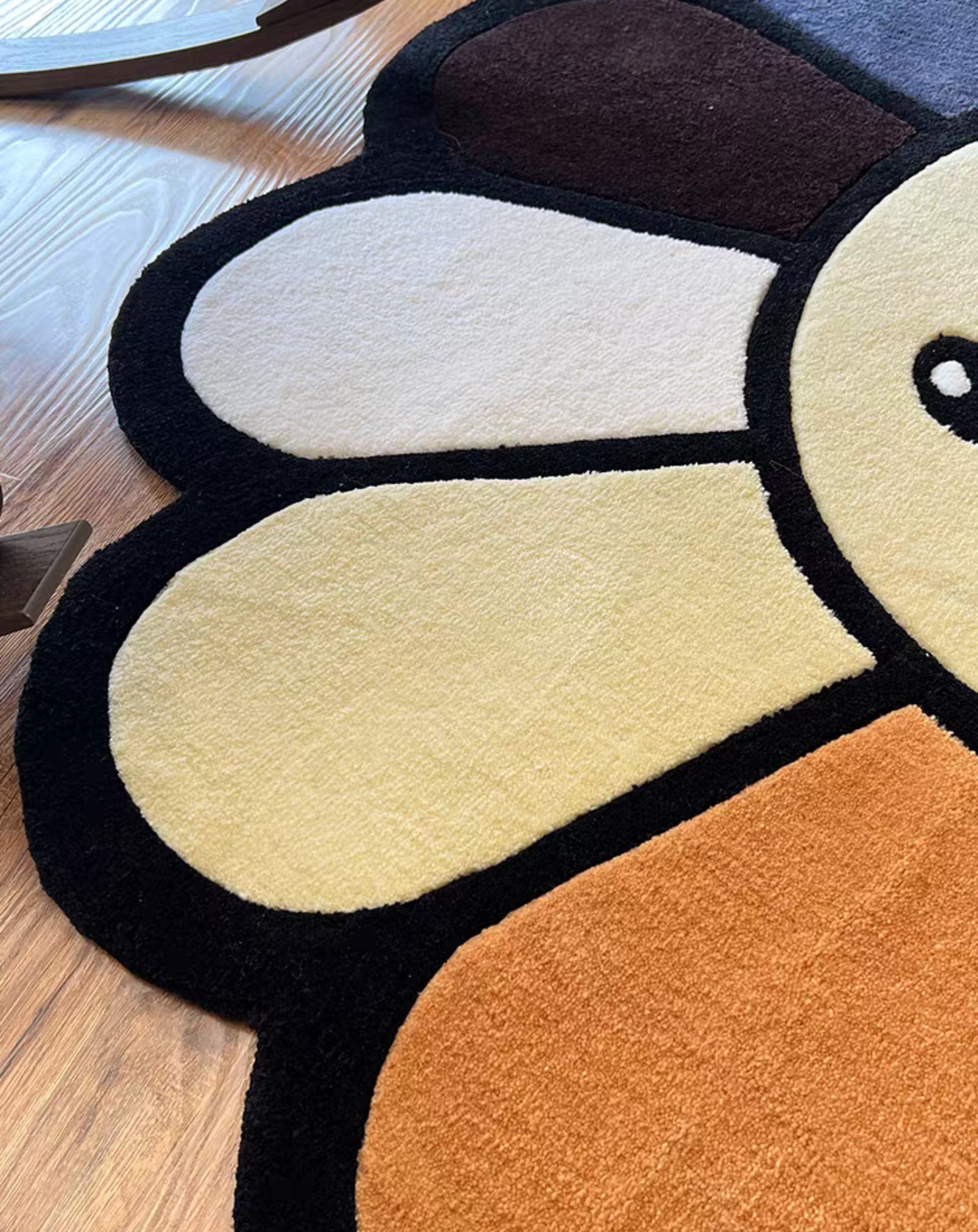 Murakami  Flower Rug Black/Brown/Cream