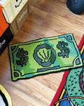 SpongeBob Money Rug Hand Tufted Funny Meme Dollar Bill Area Rug Bedroom Gaming Room Decor Unique Gift