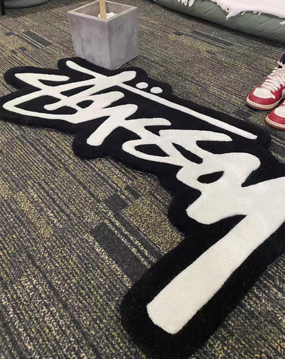 Streetwear Script Tufted Rug Graffiti Logo Room Decor Hypebeast Rug
