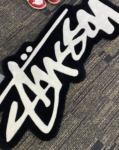 Streetwear Script Tufted Rug Graffiti Logo Room Decor Hypebeast Rug