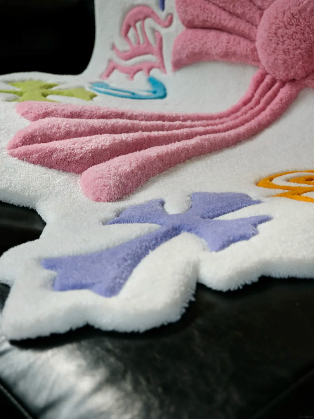 Colorful Chrome Hearts Inspired Tufted Rug | Custom Hand-Tufted Rug | Streetwear Room Decor