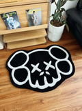 Kaws bear tufted rug bedroom floor streetwear hypebeast room setup black white
