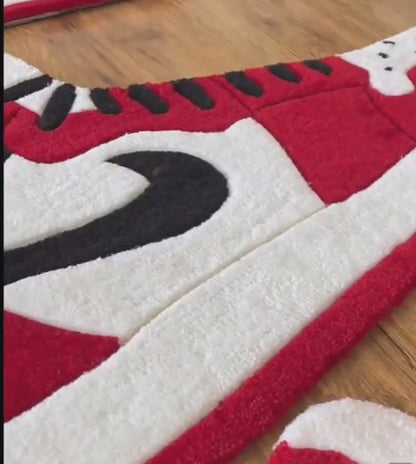 Red High Top Sneaker Rug