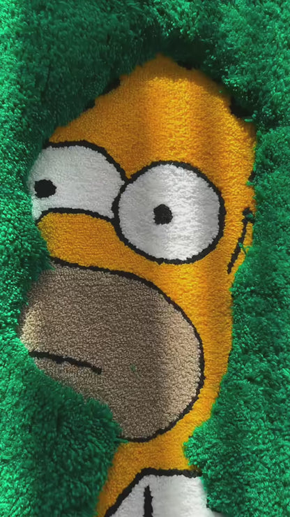 Homer Bush Rug Funny Tufted Rug