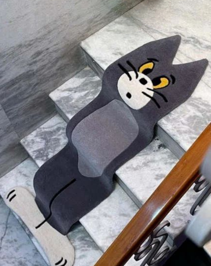 Cartoon Cat Tom funny Rug Stone Staircase Placement