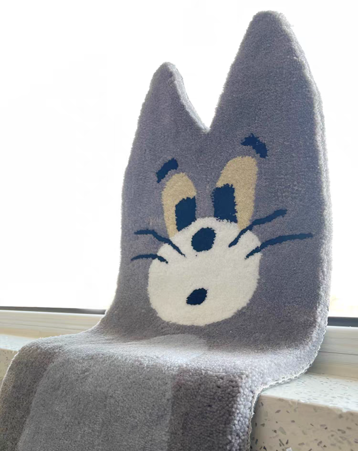 Funny Cat Shaped Staircase Tufted Rug