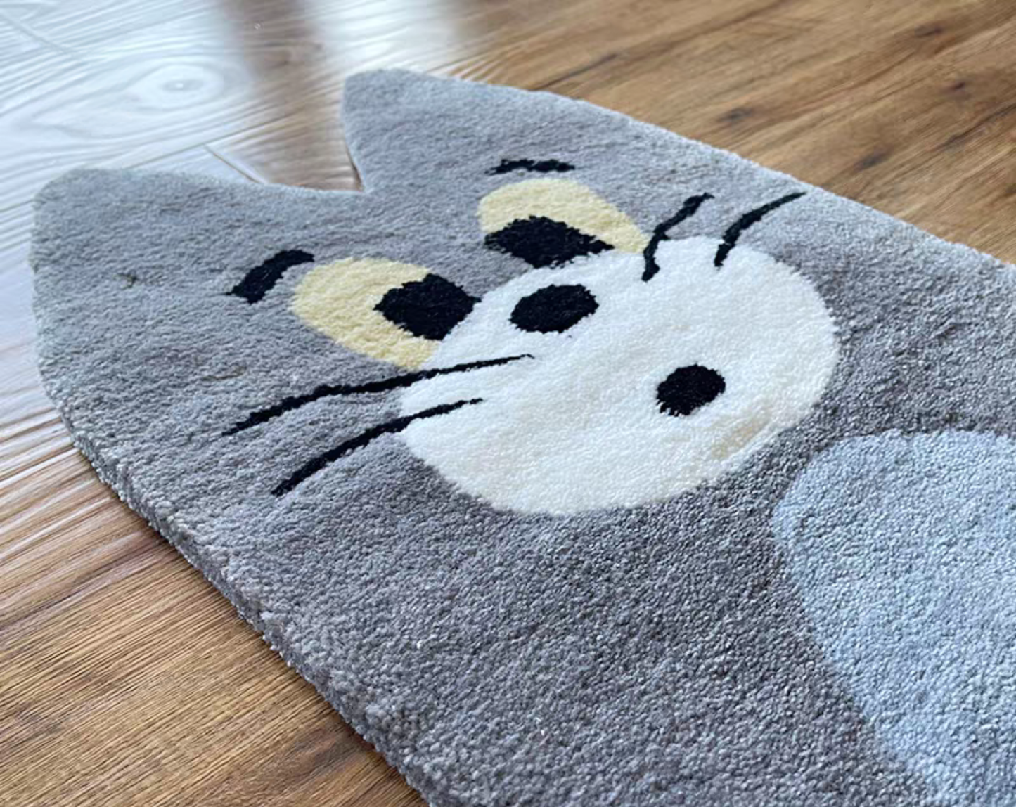 Funny Cat Shaped Staircase Tufted Rug